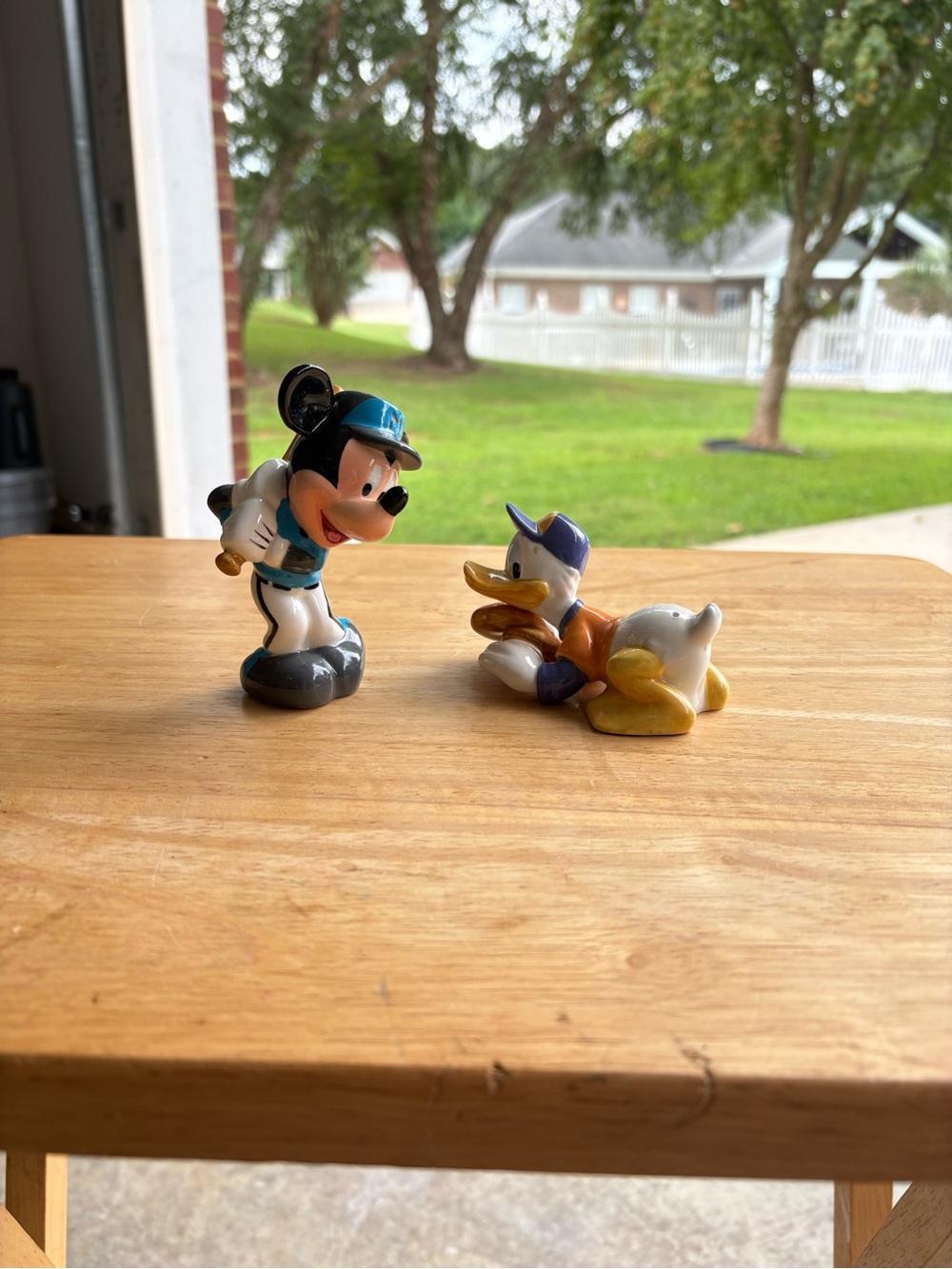 Disney Mickey & Donald Duck Baseball Salt and Pepper Set